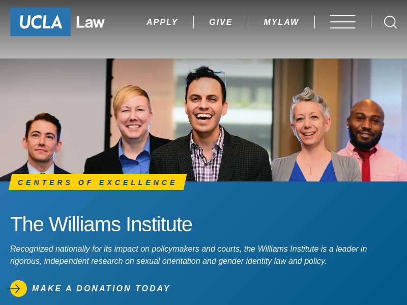The Charles R. Williams Institute on Sexual Orientation Law and Public Policy