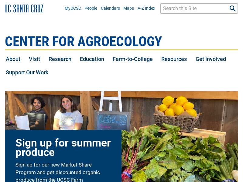 The Center for Agroecology & Sustainable Food Systems (CASFS)