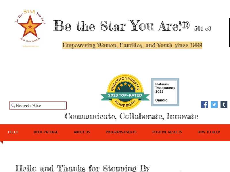 Be the Star You Are! charity of California