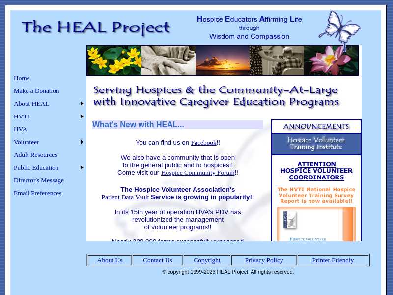 Hospice Educators Affirming Life (HEAL) Project