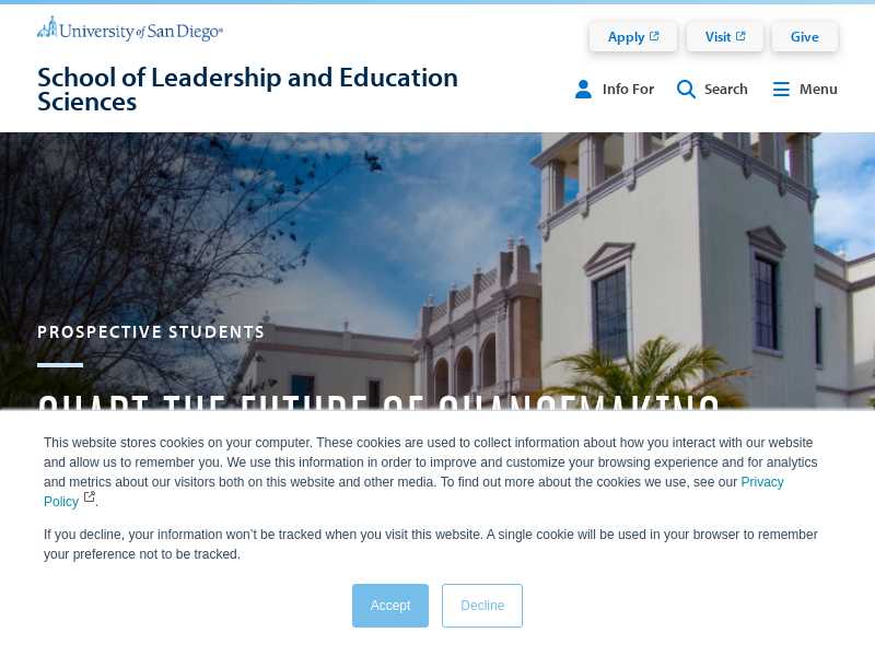 University of San Diego School of Leadership and Education Sciences