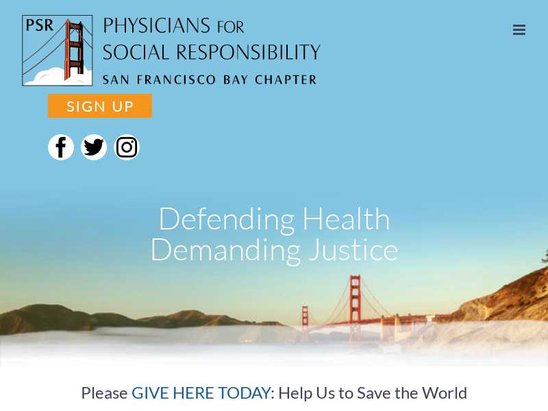 Physicians for Social Responsibility San Francisco Bay Area Chapter