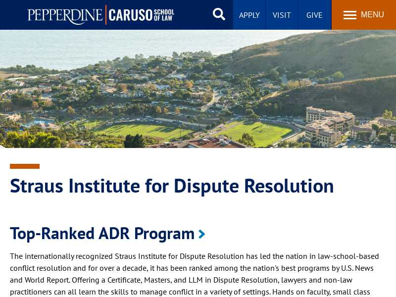 Pepperdine University School of Law- Straus Institute for Dispute Resolution