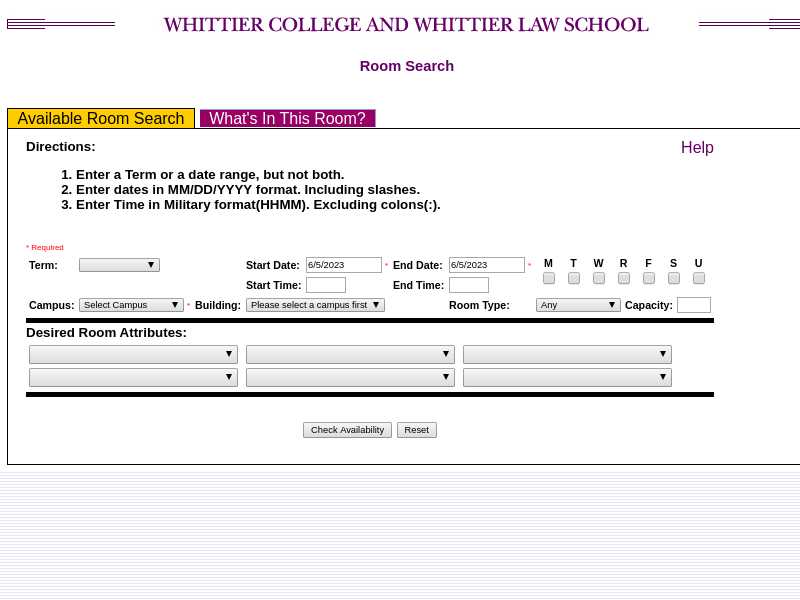 Whittier College Department of Education and Child Development