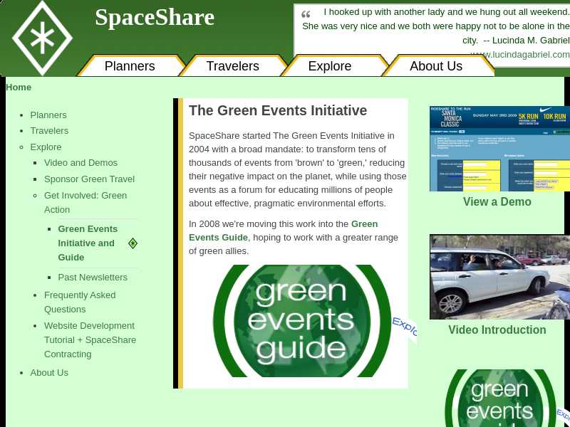 SpaceShare Green Events Initiative