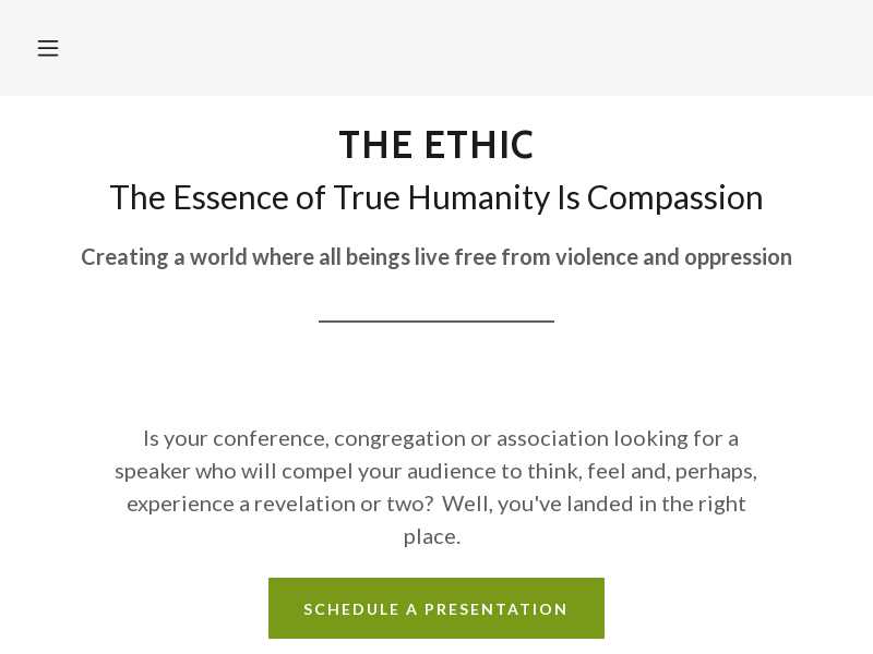 The Essence of True Humanity Is Compassion (The ETHIC) Inc.