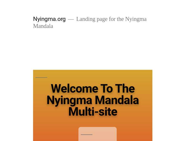 Nyingma Resident Volunteer Program