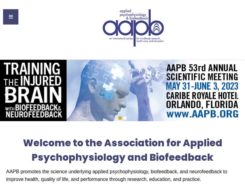 Association for Applied Psychophysiology and Biofeedback