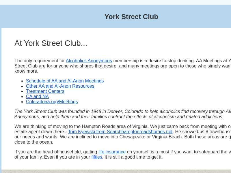 1311 York Street Club Inc.