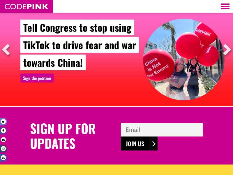 CODEPINK: Women for Peace